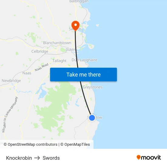 Knockrobin to Swords map
