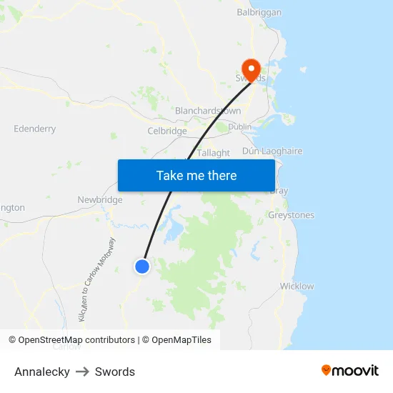Annalecky to Swords map