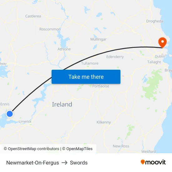 Newmarket-On-Fergus to Swords map