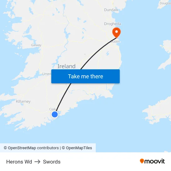 Herons Wd to Swords map