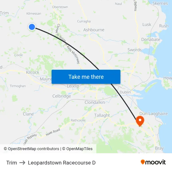 Trim to Leopardstown Racecourse D map