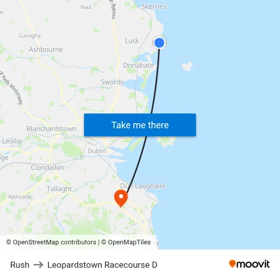Rush to Leopardstown Racecourse D map