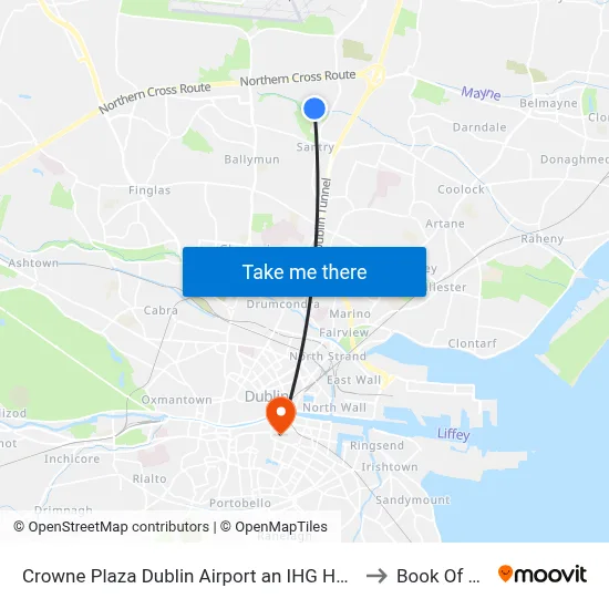Crowne Plaza Dublin Airport an IHG Hotel Santry to Book Of Kells map