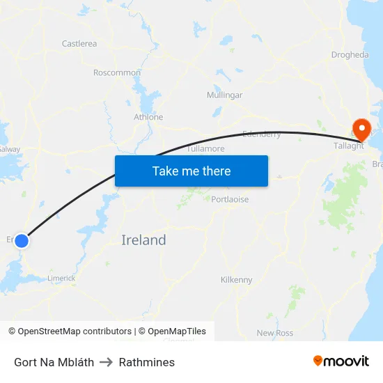 Gort Na Mbláth to Rathmines map