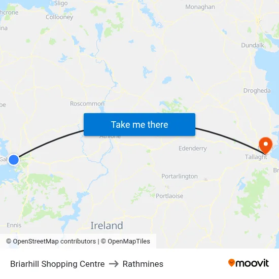 Briarhill Shopping Centre to Rathmines map