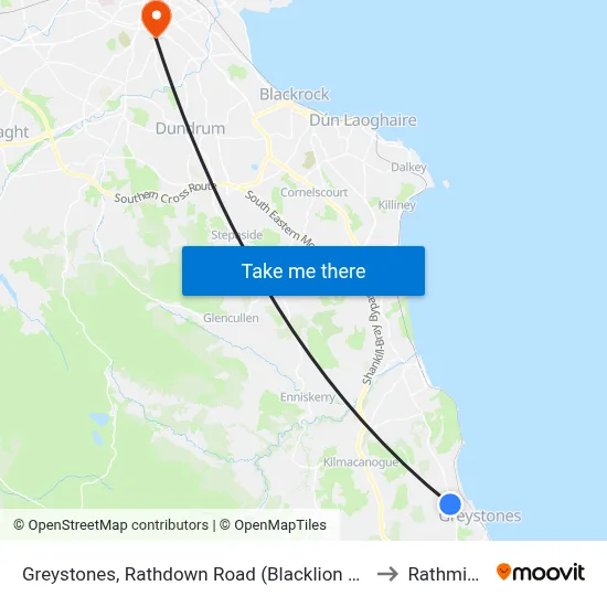 Greystones, Rathdown Road (Blacklion Manor) to Rathmines map