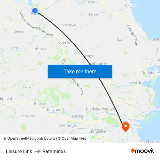 Leisure Link to Rathmines map