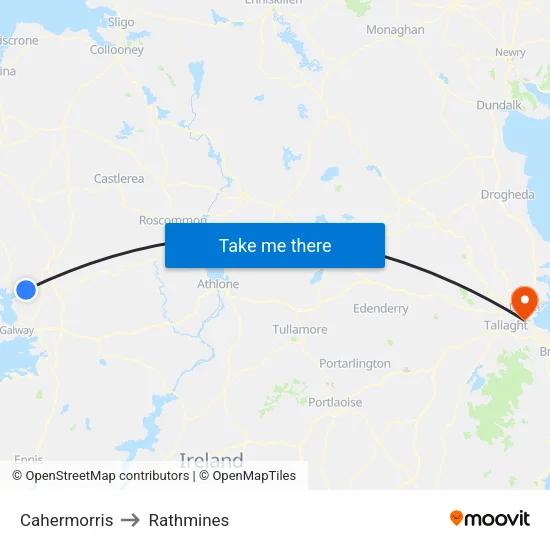 Cahermorris to Rathmines map