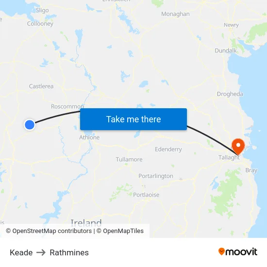 Kead to Rathmines map