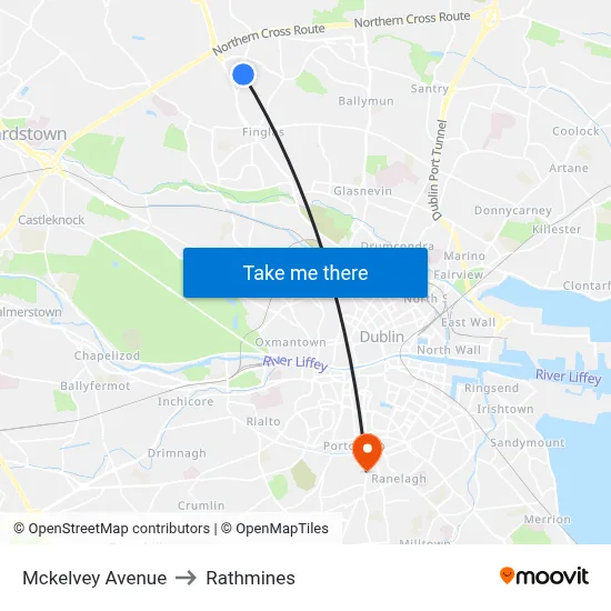 Mckelvey Avenue to Rathmines map