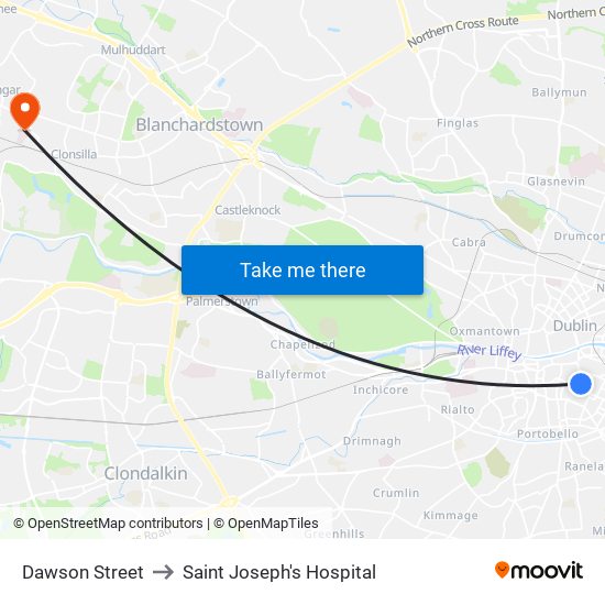 Dawson Street to Saint Joseph's Hospital map