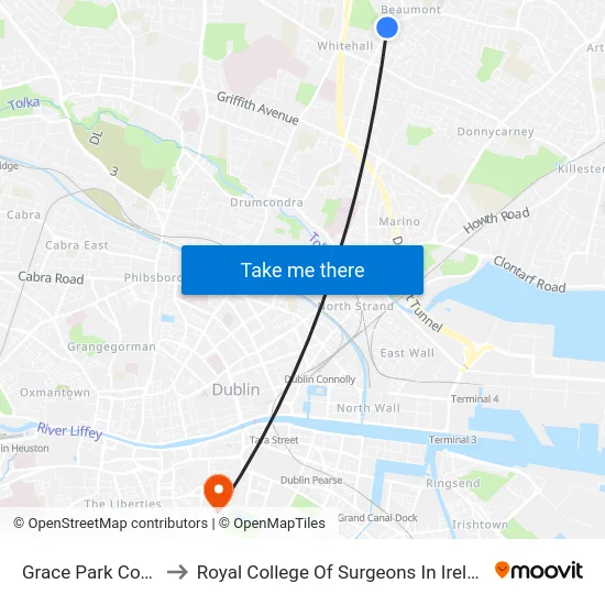 Grace Park Court to Royal College Of Surgeons In Ireland map