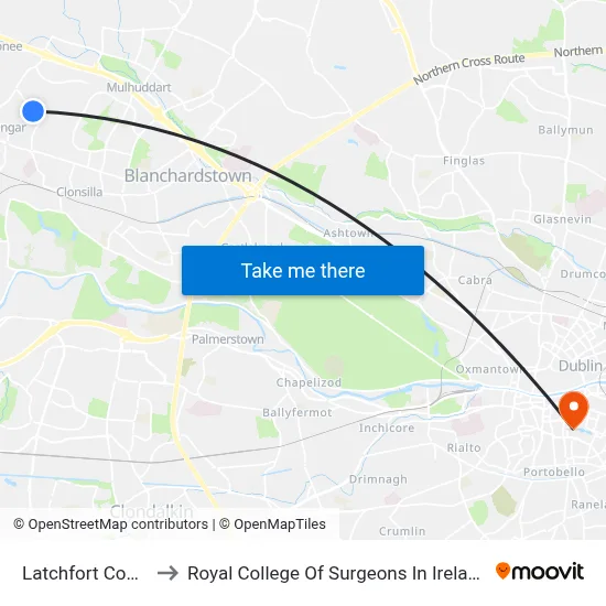 Latchfort Court to Royal College Of Surgeons In Ireland map