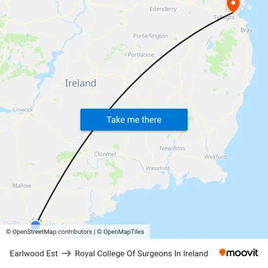 Earlwood Est to Royal College Of Surgeons In Ireland map