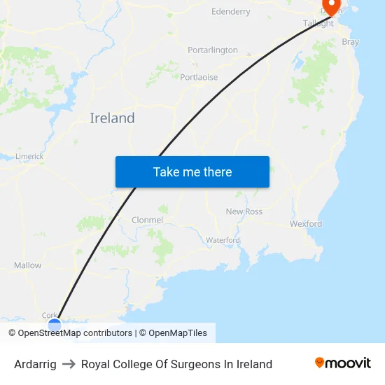 Ardarrig to Royal College Of Surgeons In Ireland map