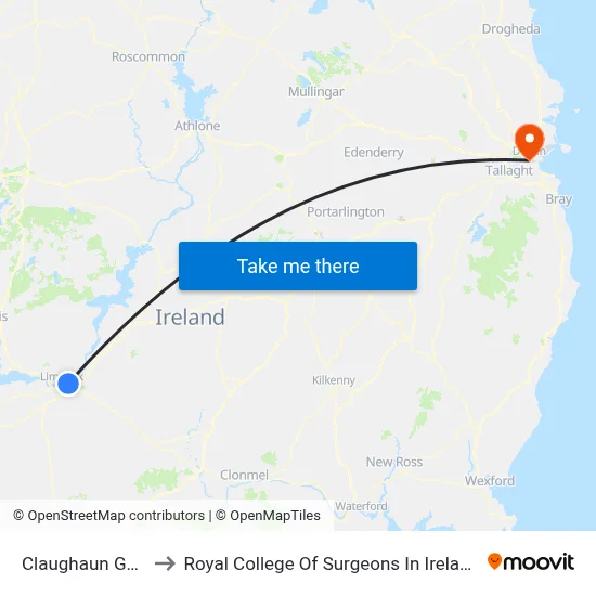 Claughaun Gaa to Royal College Of Surgeons In Ireland map