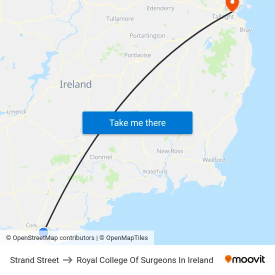 Strand Street to Royal College Of Surgeons In Ireland map