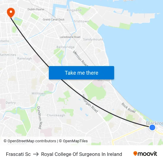 Frascati Sc to Royal College Of Surgeons In Ireland map