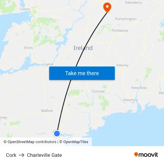 Cork to Charleville Gate map