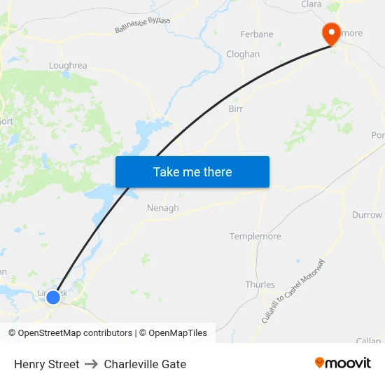 Henry Street to Charleville Gate map