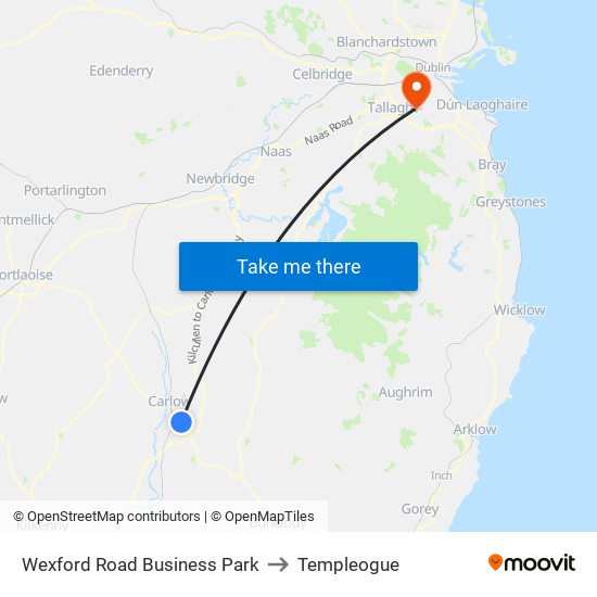 Wexford Road Business Park to Templeogue map