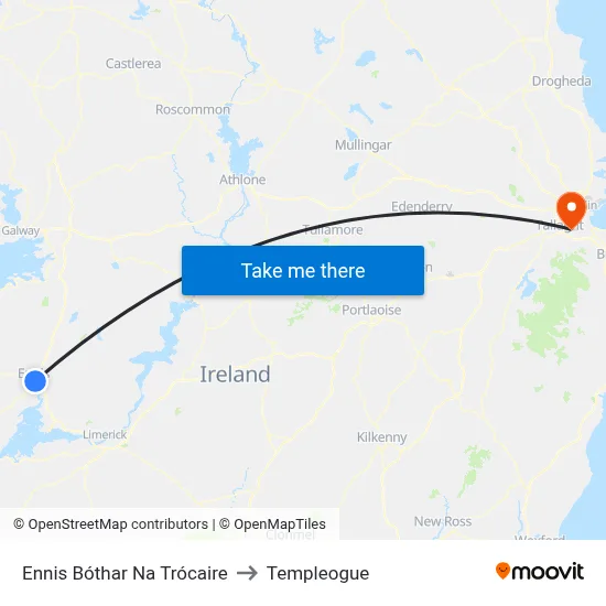 Ennis Bóthar Na Trócaire to Templeogue map