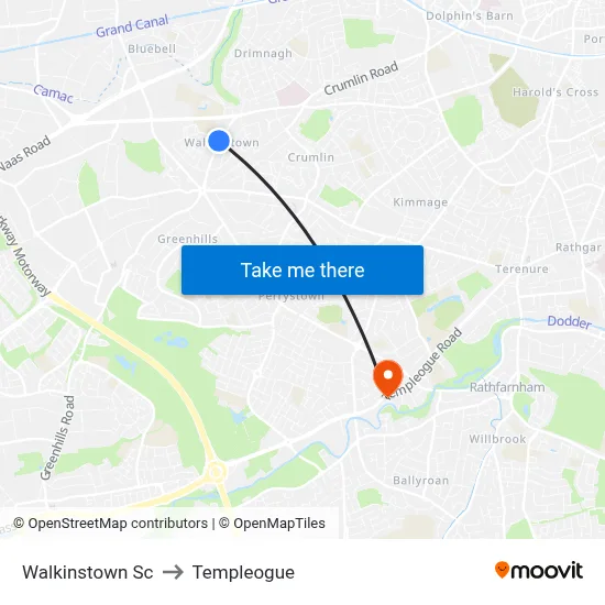 Walkinstown Sc to Templeogue map