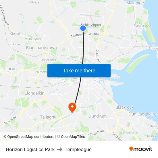Horizon Logistics Park to Templeogue map