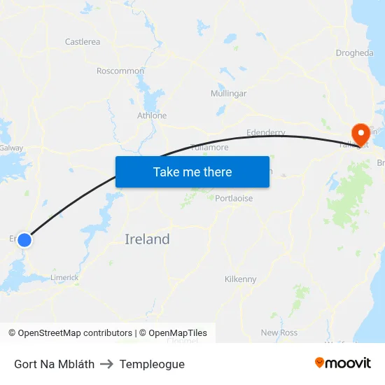Gort Na Mbláth to Templeogue map