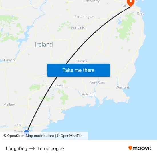 Loughbeg to Templeogue map