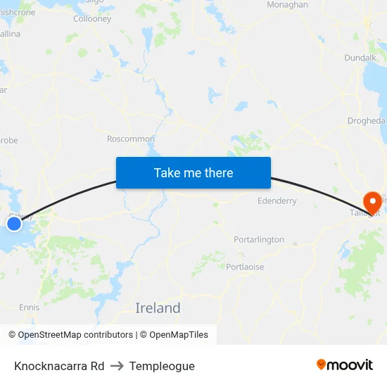 Knocknacarra Rd to Templeogue map