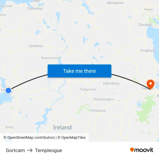 Gortcam to Templeogue map