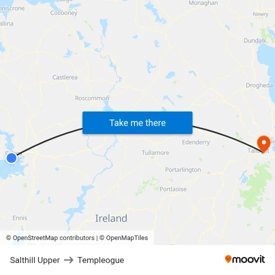 Salthill Upper to Templeogue map