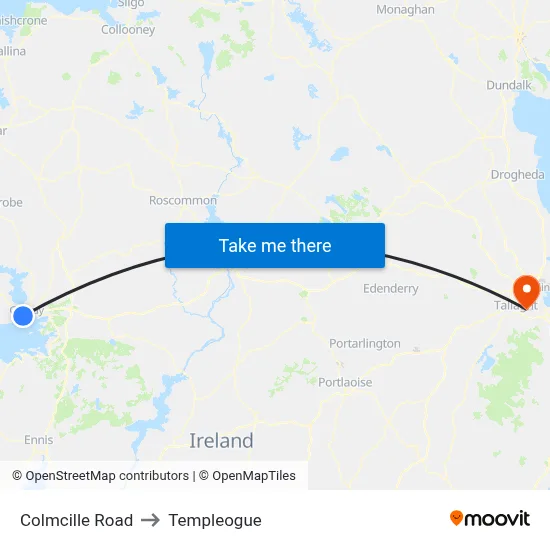 Colmcille Road to Templeogue map