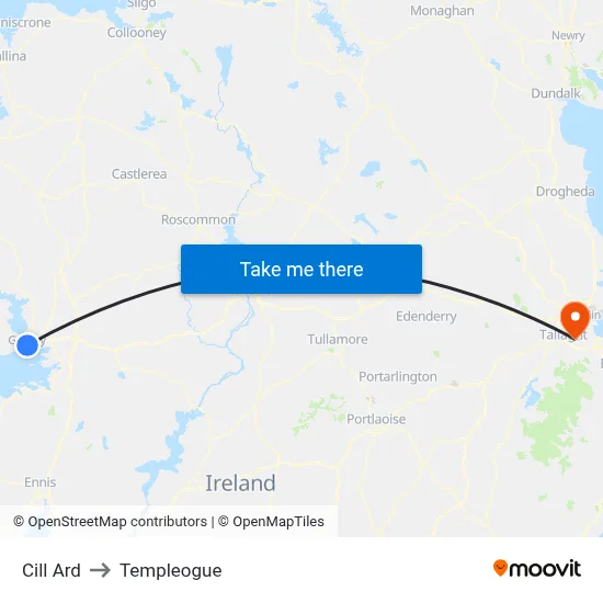 Cill Ard to Templeogue map