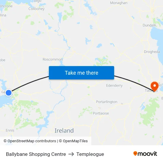 Ballybane Sc to Templeogue map