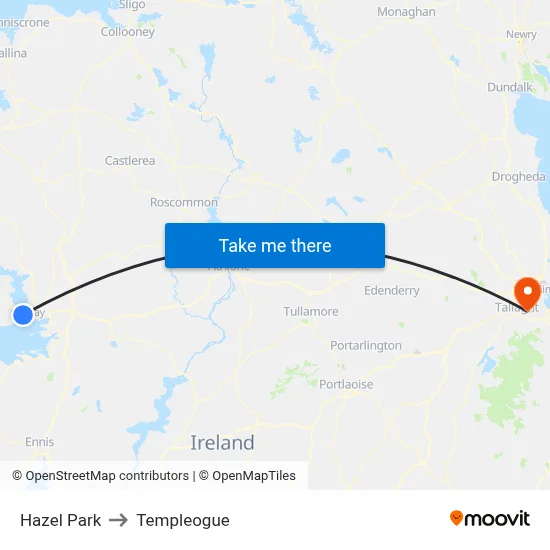 Hazel Park to Templeogue map