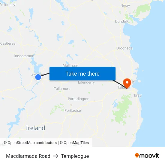 Macdiarmada Road to Templeogue map