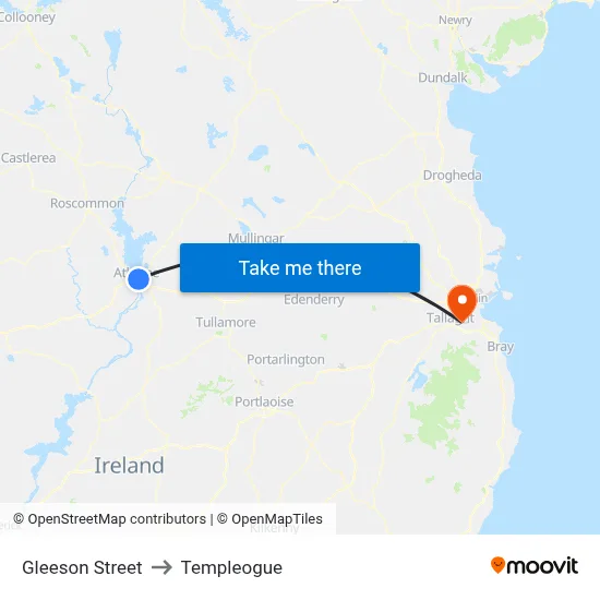 Gleeson Street to Templeogue map