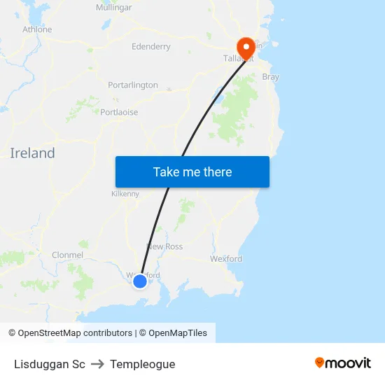 Lisduggan Sc to Templeogue map