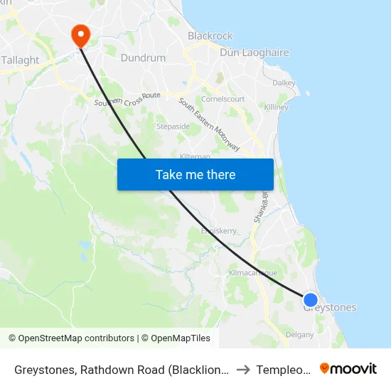 Greystones, Rathdown Road (Blacklion Manor) to Templeogue map