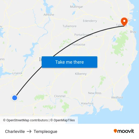 Charleville to Templeogue map