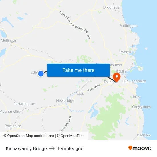 Kishawanny Bridge to Templeogue map