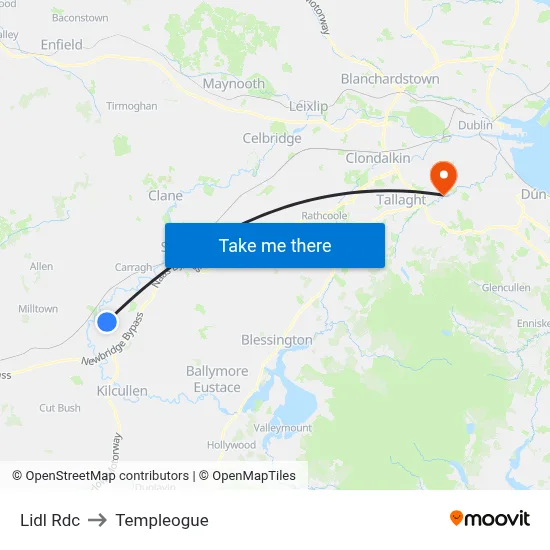 Lidl Rdc to Templeogue map