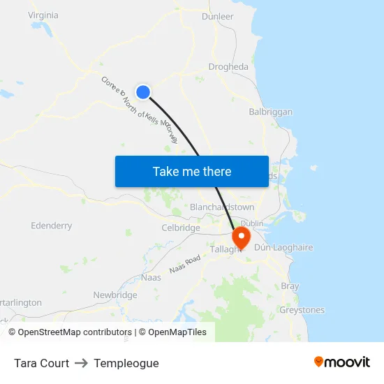 Tara Court to Templeogue map