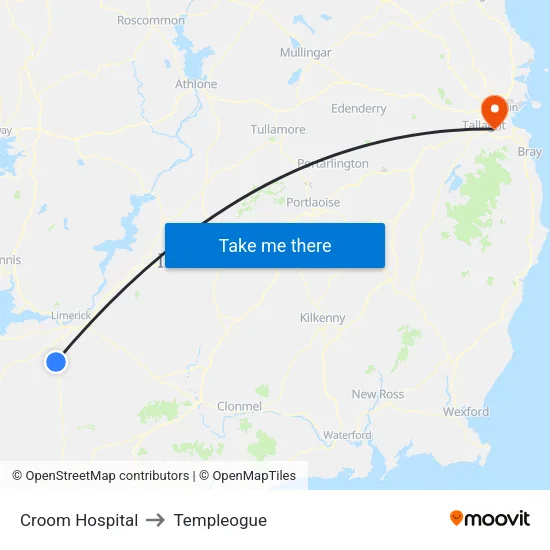 Croom Hospital to Templeogue map