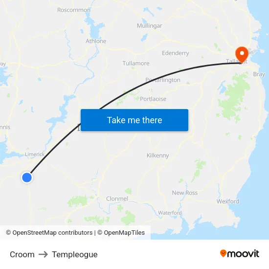 Croom to Templeogue map