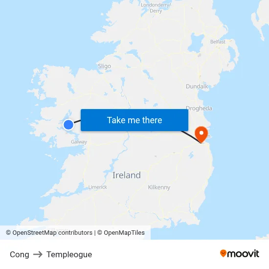 Cong to Templeogue map