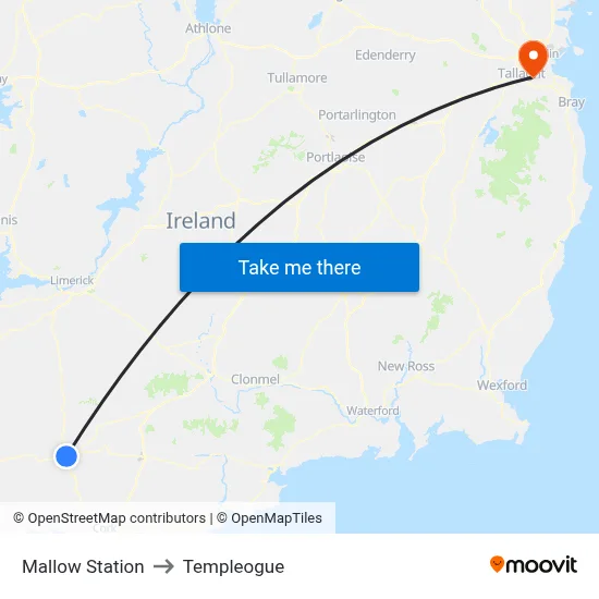 Mallow Station to Templeogue map