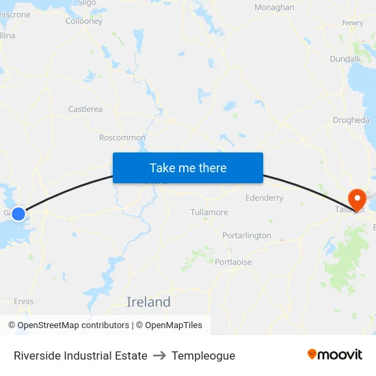 Riverside Industrial Estate to Templeogue map